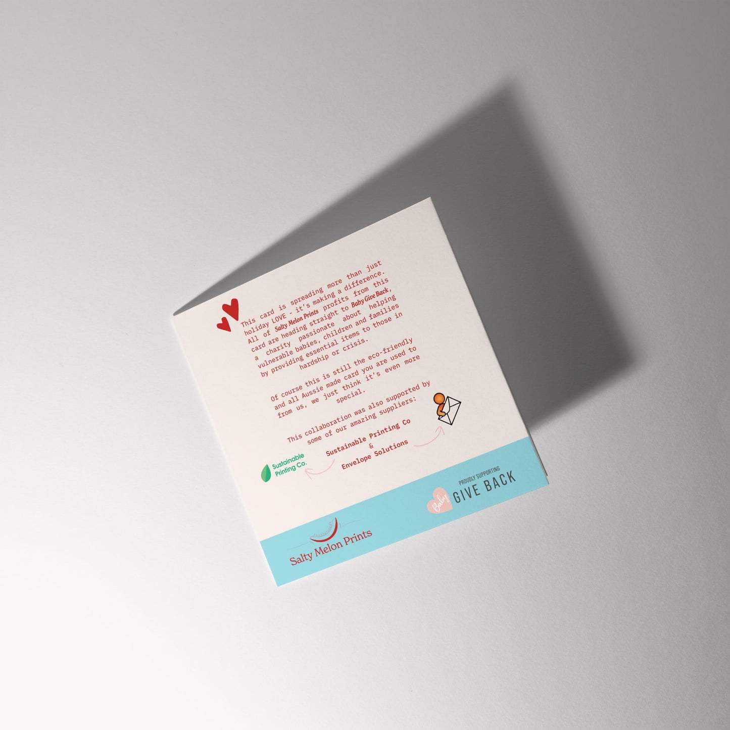 BLACK BOW CHRISTMAS CARD