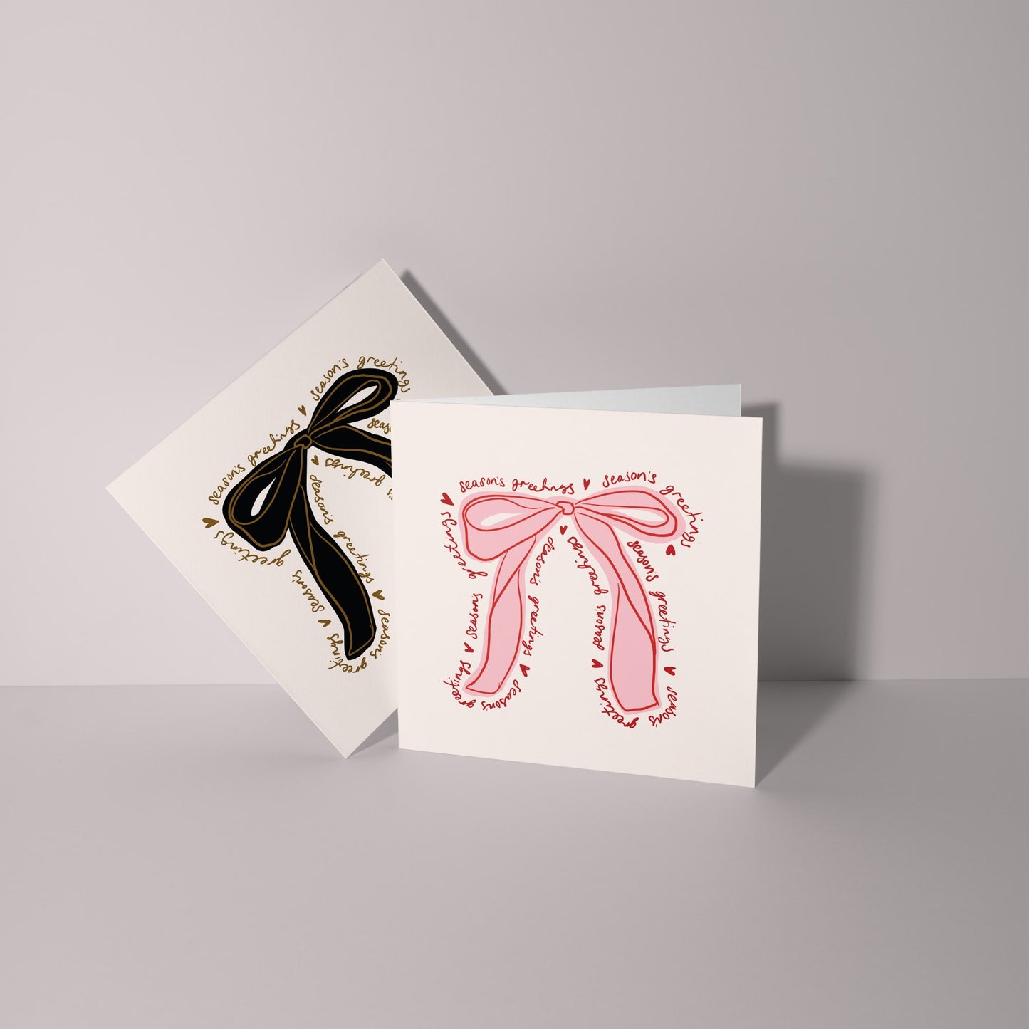 BLACK BOW CHRISTMAS CARD